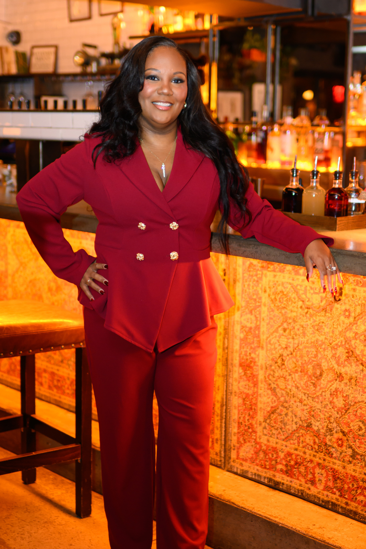 Rachel Ramsey at the bar